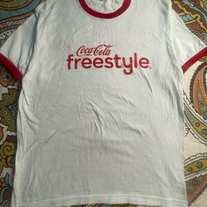 Coca Cola Freestyle Red and White Men's Tee